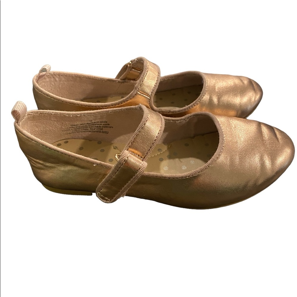 Girls rose gold dress shoes
